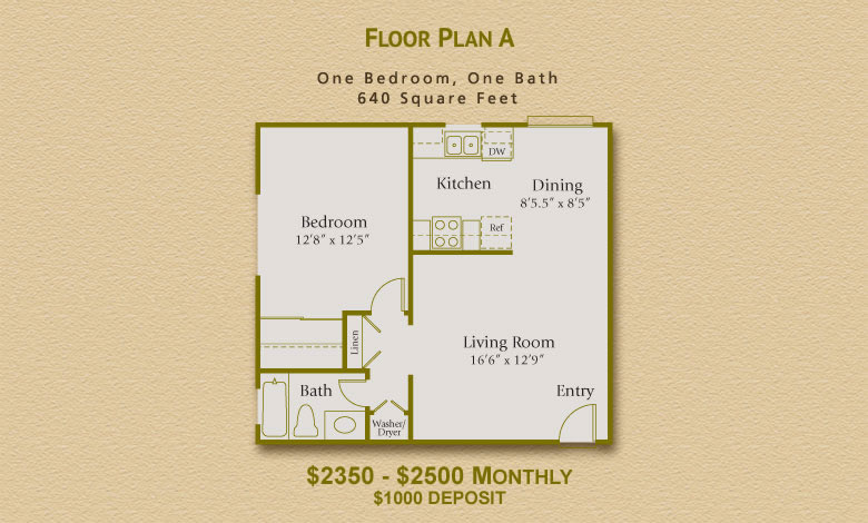 Floor Plan with Price and Deposit