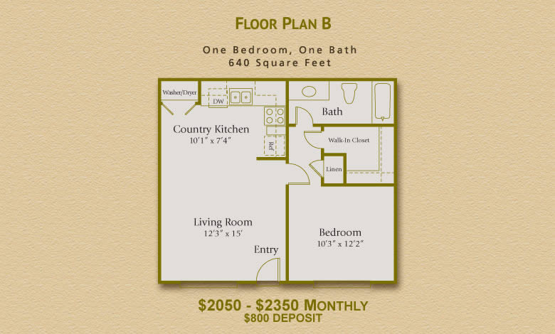 Arbor Floor Plan B - Price and Deposit 