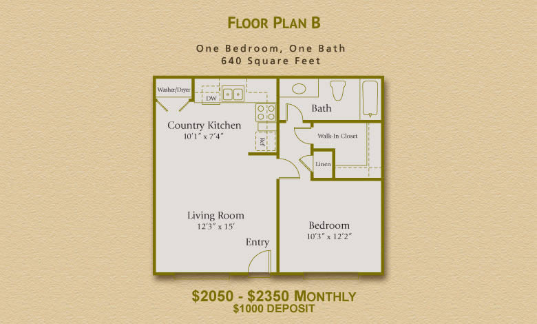 Floor Plan B with Price and Deposit